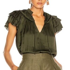 Ulla Johnson *Elissa* Pleated Ruffle top
